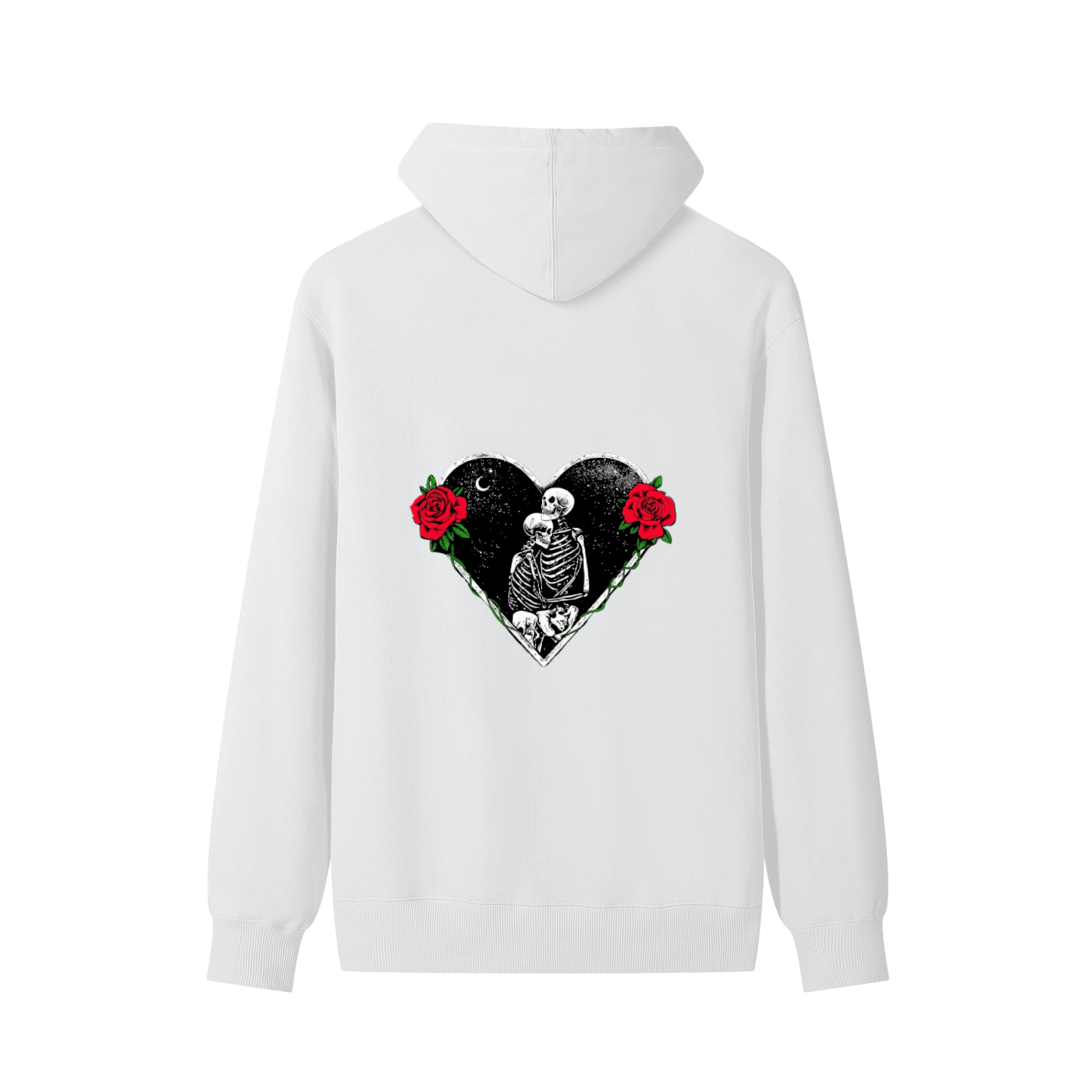 "Get Yo Bag Right" White Cotton Hoodie