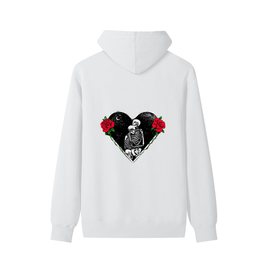 "Get Yo Bag Right" White Cotton Hoodie