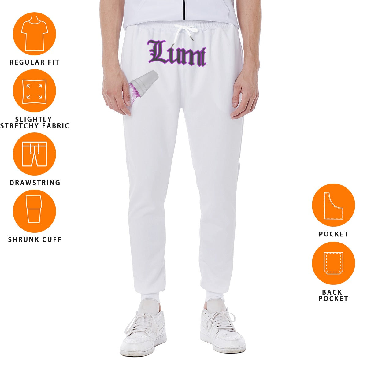 Purple Drank White Sweatpants