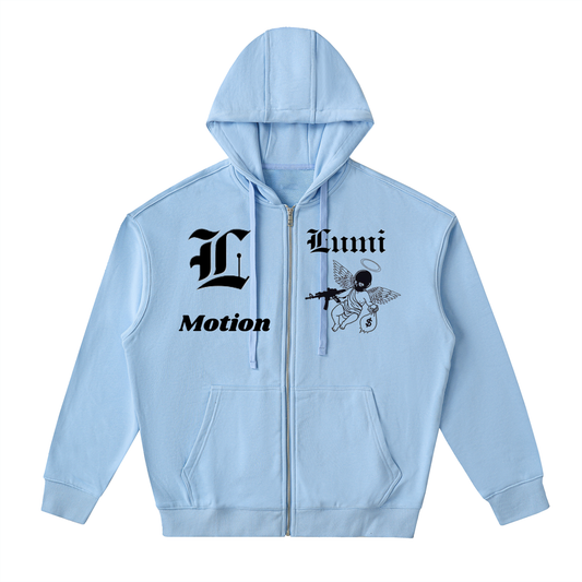 Sky Blue Lumi Zip Up Hoodie