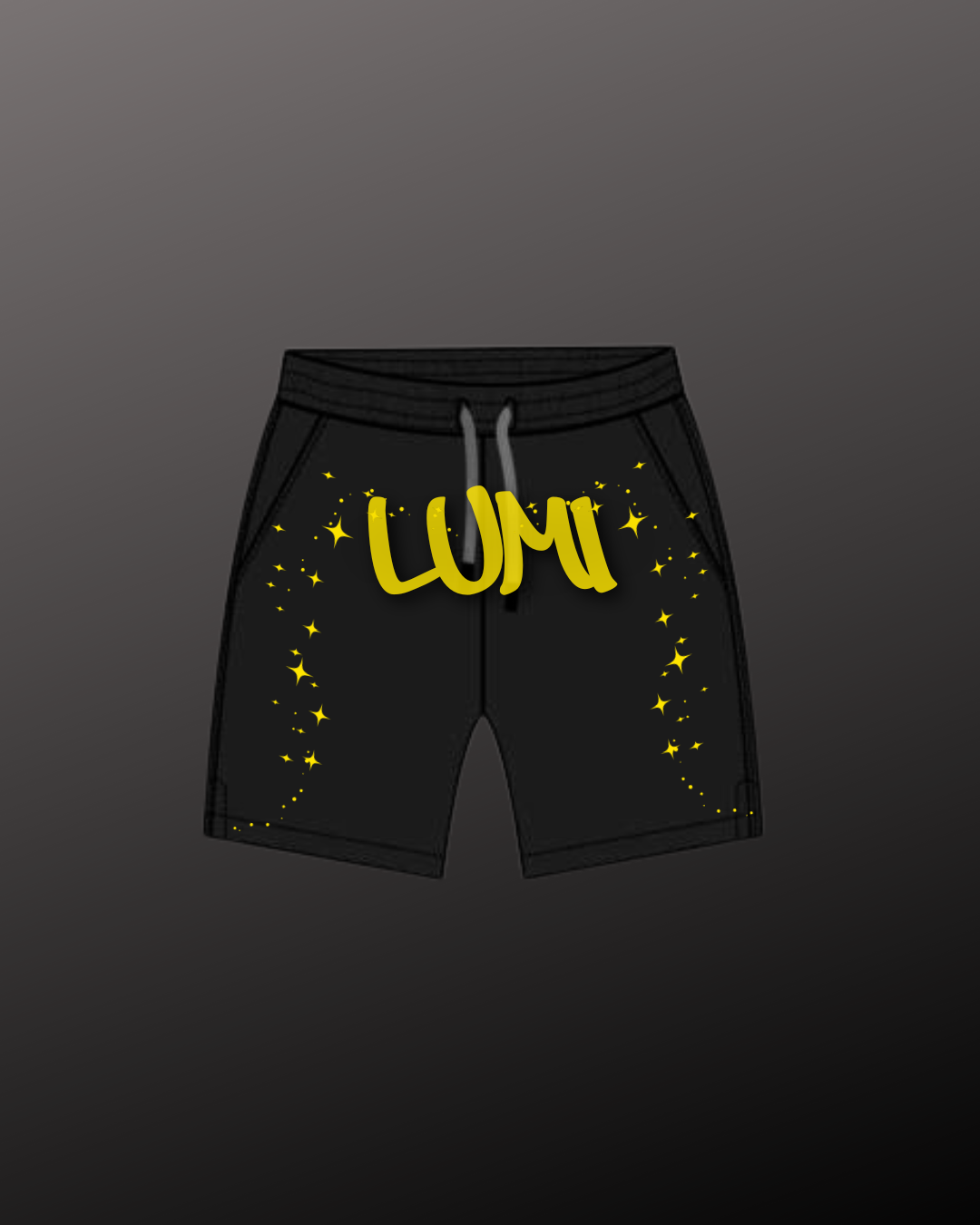 Yellow Stars Black Shorts