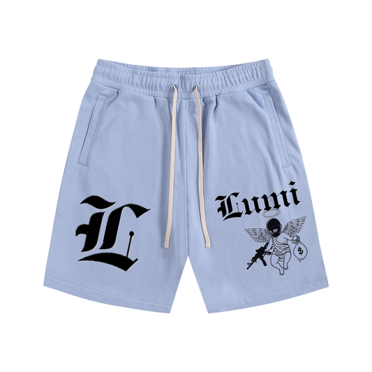 Sky Blue Lumi Cotton Shorts